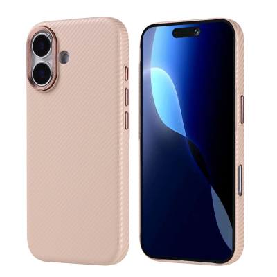 Apple iPhone 17 Kılıf M-safe Şarj Özellikli Karbon Fiber Görünümlü Zore Nekst Kapak - 3