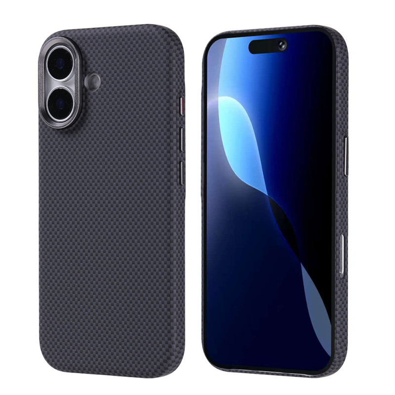 Apple iPhone 17 Kılıf M-safe Şarj Özellikli Karbon Fiber Görünümlü Zore Nekst Kapak - 5