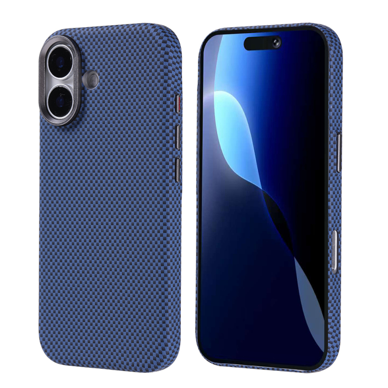 Apple iPhone 17 Kılıf M-safe Şarj Özellikli Karbon Fiber Görünümlü Zore Nekst Kapak - 6