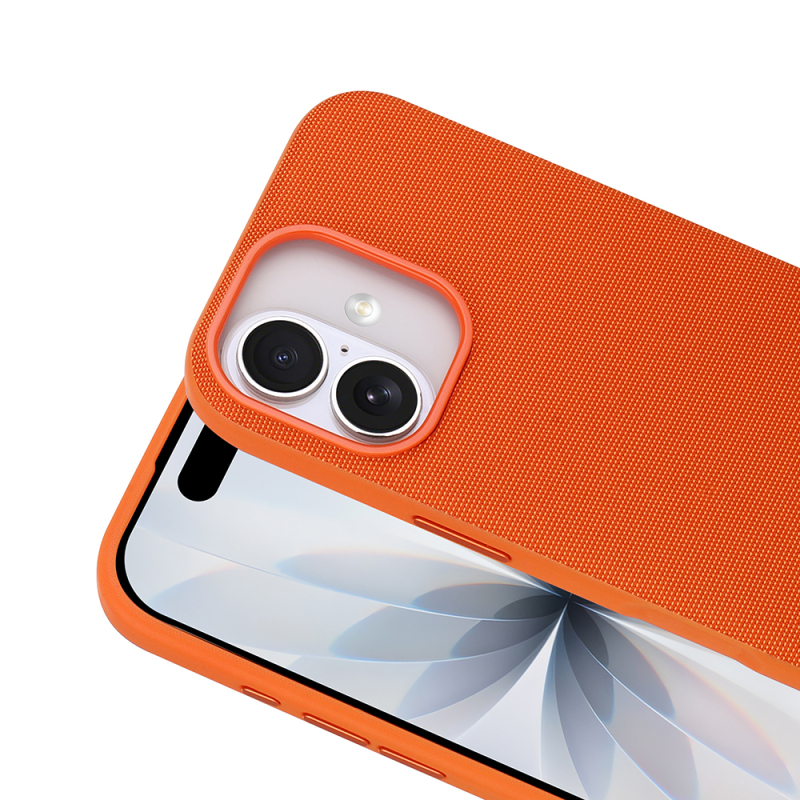 Apple iPhone 17 Kılıf M-Safe Şarj Özellikli Kumaş Tasarımlı Zore Miami Sert PC Kapak - 14