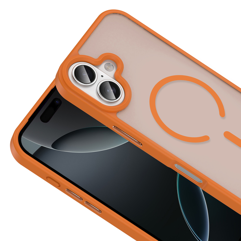 Apple iPhone 17 Kılıf M-safe Şarj Özellikli Mat Arka Yüzey Zore Sio Kapak - 13