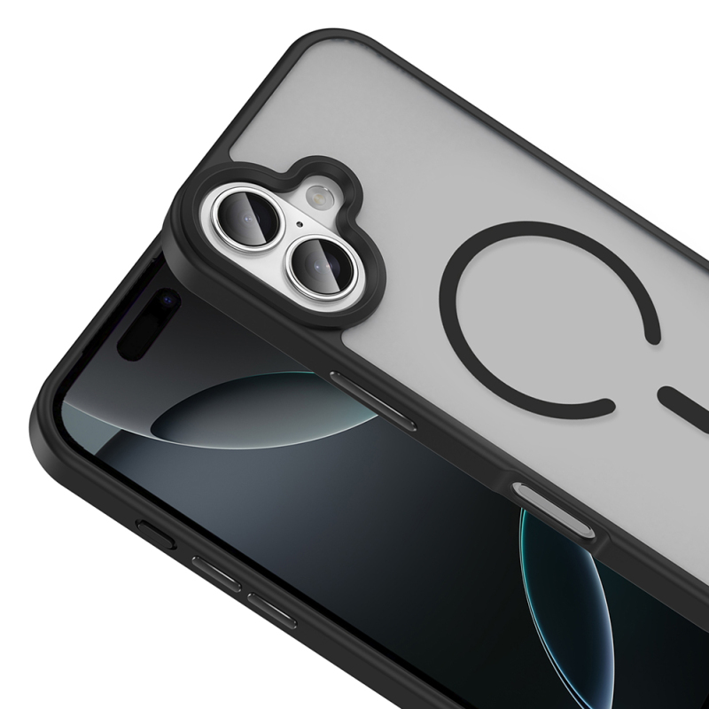 Apple iPhone 17 Kılıf M-safe Şarj Özellikli Mat Arka Yüzey Zore Sio Kapak - 12
