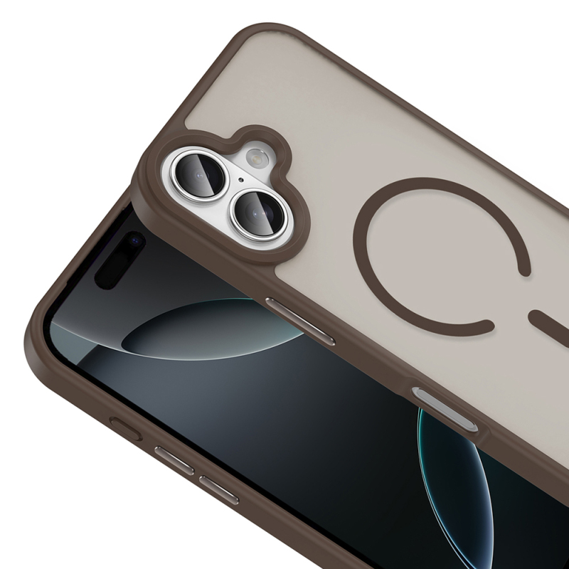 Apple iPhone 17 Kılıf M-safe Şarj Özellikli Mat Arka Yüzey Zore Sio Kapak - 15