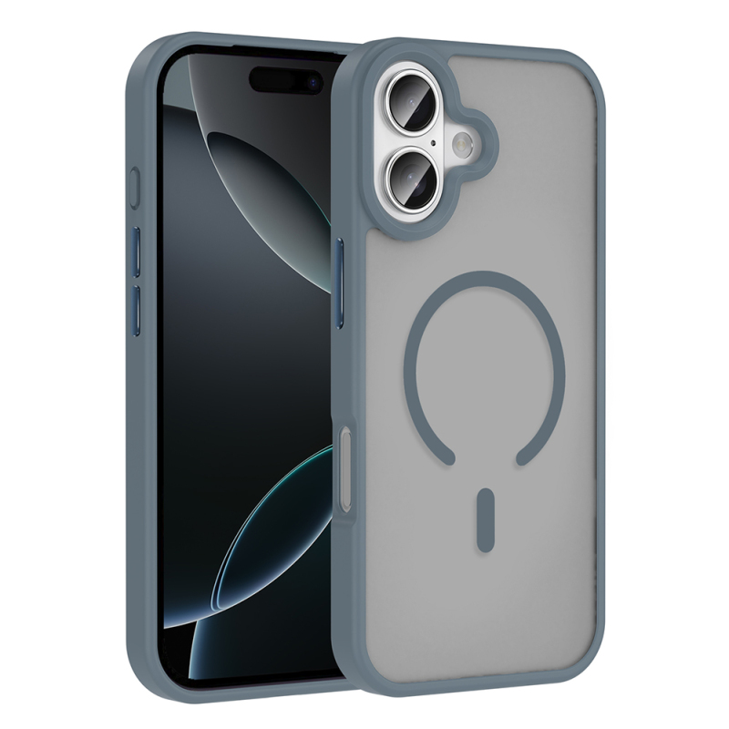 Apple iPhone 17 Kılıf M-safe Şarj Özellikli Mat Arka Yüzey Zore Sio Kapak - 5