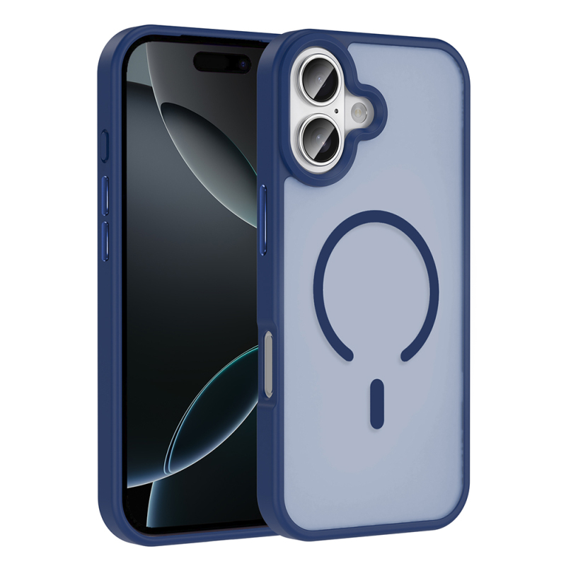 Apple iPhone 17 Kılıf M-safe Şarj Özellikli Mat Arka Yüzey Zore Sio Kapak - 6