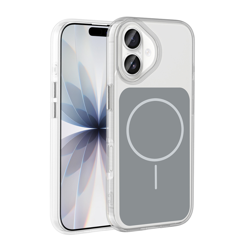 Apple iPhone 17 Kılıf M-Safe Şarj Özellikli Metal Buton Tasarımlı Zore İkonik Sert Silikon Kapak - 6