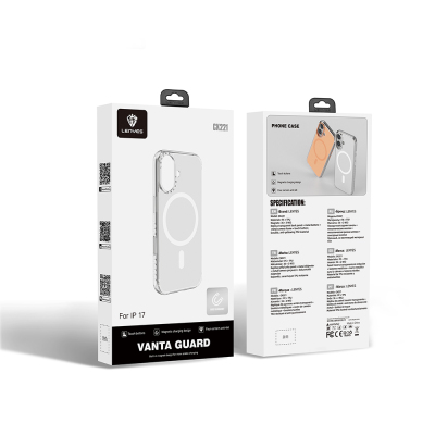 Apple iPhone 17 Kılıf M-safe Şarj Özellikli Metal Kamera Çerçeveli Airbag Tasarımlı Lenyes CK221 Sert PC Kapak - 5