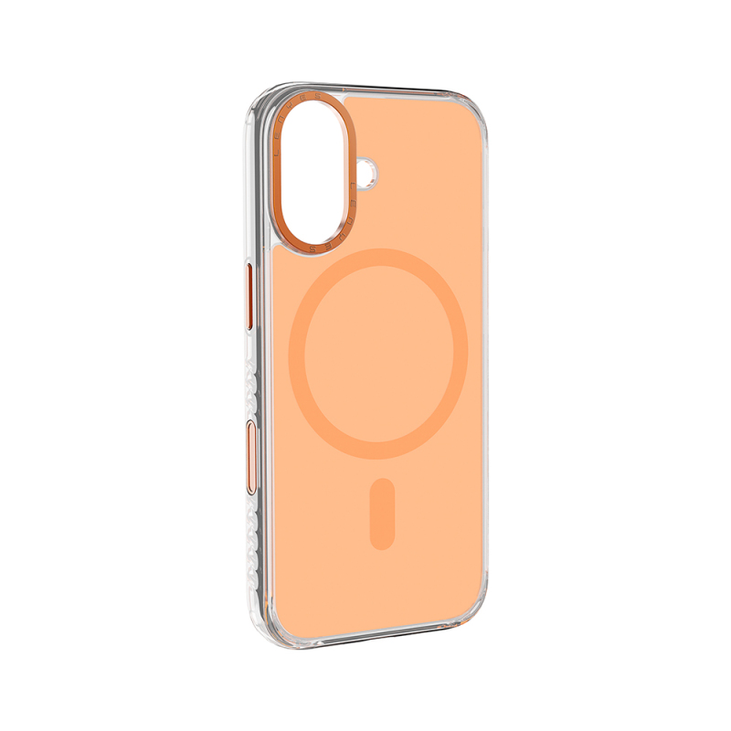 Apple iPhone 17 Kılıf M-safe Şarj Özellikli Metal Kamera Çerçeveli Airbag Tasarımlı Lenyes CK221 Sert PC Kapak - 1