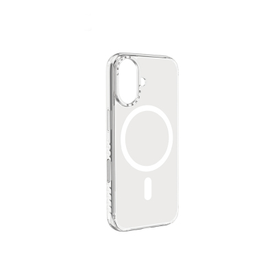Apple iPhone 17 Kılıf M-safe Şarj Özellikli Metal Kamera Çerçeveli Airbag Tasarımlı Lenyes CK221 Sert PC Kapak - 3