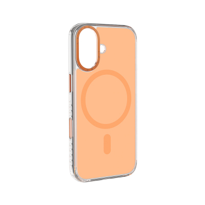 Apple iPhone 17 Kılıf M-safe Şarj Özellikli Metal Kamera Çerçeveli Airbag Tasarımlı Lenyes CK221 Sert PC Kapak - 1