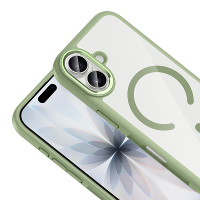 Apple iPhone 17 Kılıf M-Safe Şarj Özellikli Metal Kamera Çerçeveli Zore Tiko Kapak - 13