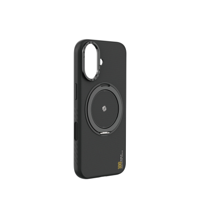 Apple iPhone 17 Kılıf M-safe Şarj Özellikli Metal Standlı Lenyes CK225 Kapak - 1