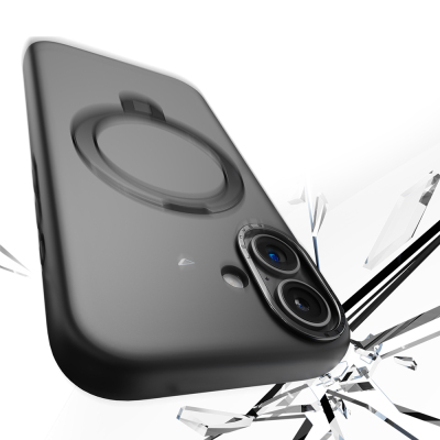 Apple iPhone 17 Kılıf M-safe Şarj Özellikli Metal Standlı Sıvı Silikon Lenyes CK223 Kapak - 6