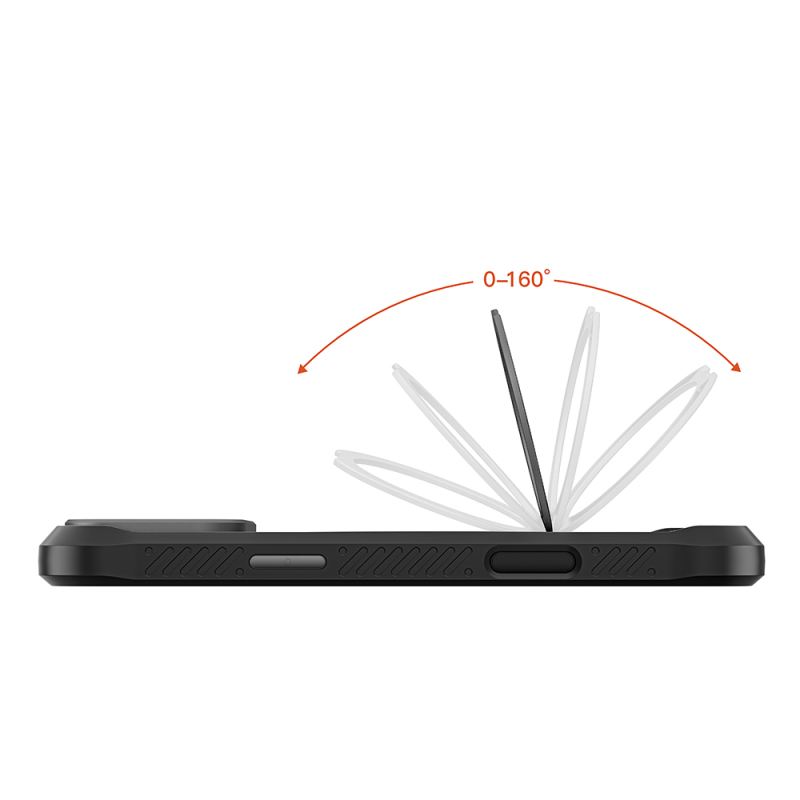 Apple iPhone 17 Kılıf M-safe Şarj Özellikli Parmak Ring Standlı Airbag Tasarımlı Mutural Obsidian Serisi Kapak - 10