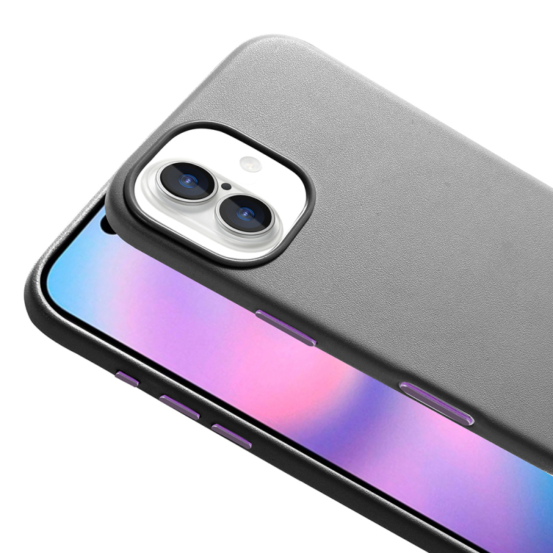 Apple iPhone 17 Kılıf M-safe Şarj Özellikli PU Deri Görünümlü Zore Kupra Kapak - 16