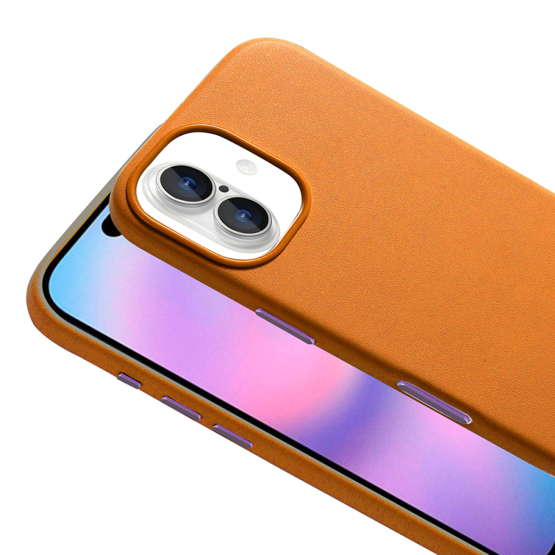 Apple iPhone 17 Kılıf M-safe Şarj Özellikli PU Deri Görünümlü Zore Kupra Kapak - 18