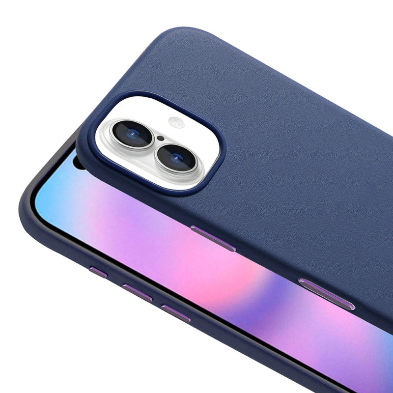 Apple iPhone 17 Kılıf M-safe Şarj Özellikli PU Deri Görünümlü Zore Kupra Kapak - 19