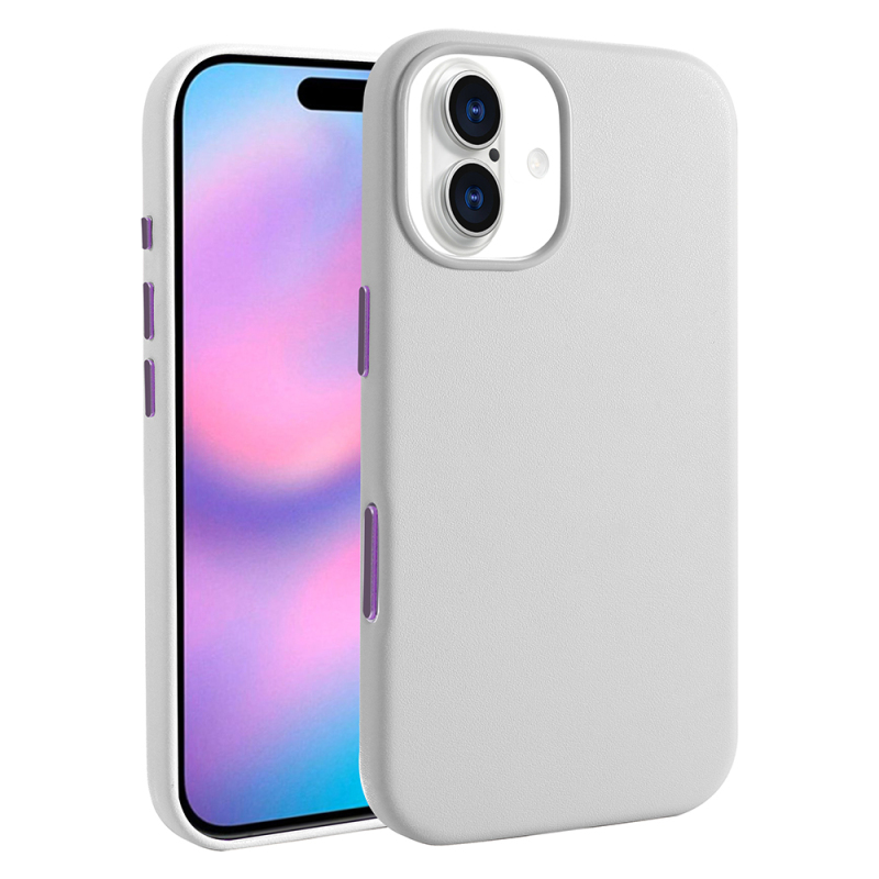 Apple iPhone 17 Kılıf M-safe Şarj Özellikli PU Deri Görünümlü Zore Kupra Kapak - 4