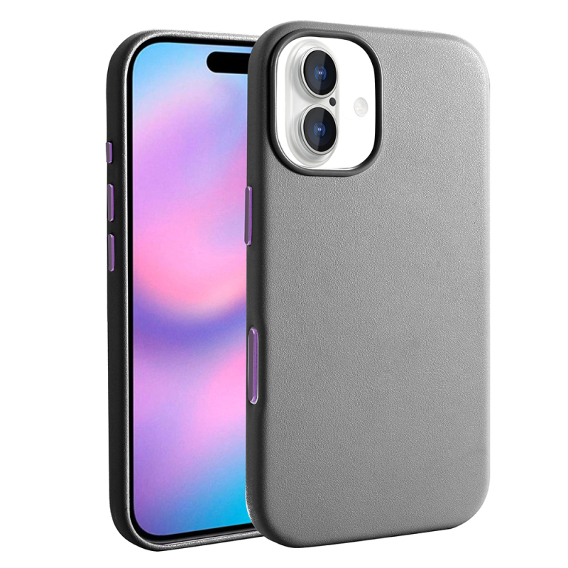 Apple iPhone 17 Kılıf M-safe Şarj Özellikli PU Deri Görünümlü Zore Kupra Kapak - 5