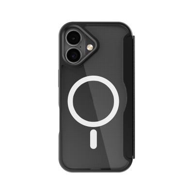 Apple iPhone 17 Kılıf M-Safe Şarj Özellikli Raptic Air Folio Şeffaf Kartlıklı Kapaklı Kılıf - 7