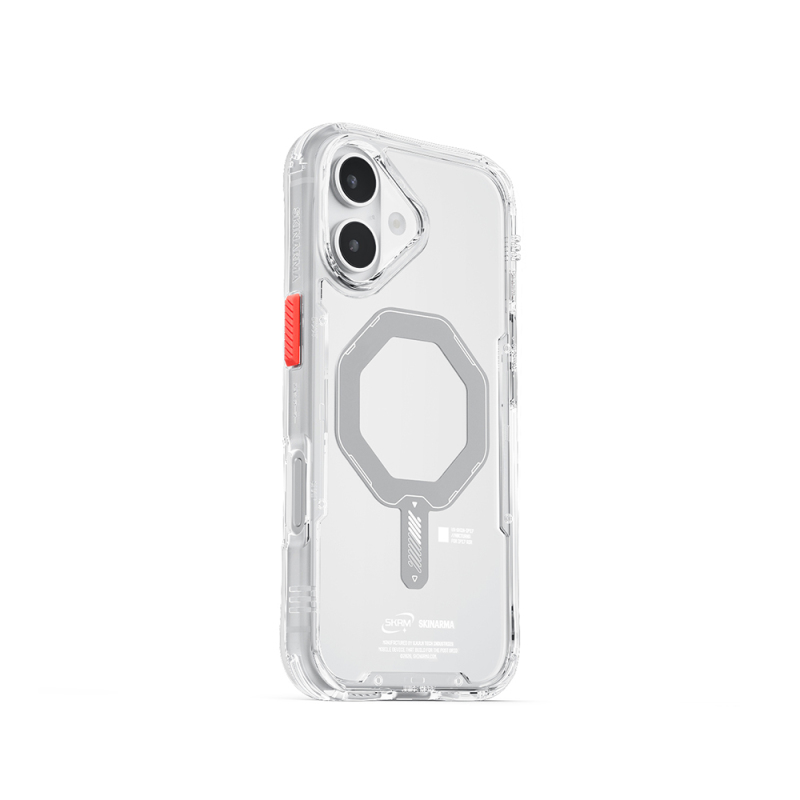 Apple iPhone 17 Kılıf M-safe Şarj Özellikli Şeffaf Airbag Tasarımlı Skinarma Saido Mag-Charge Kapak - 4