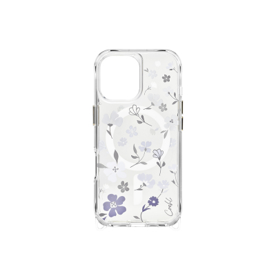 Apple iPhone 17 Kılıf M-safe Şarj Özellikli Şeffaf Arka Yüzey Çiçekli Coehl Amara Kapak - 3