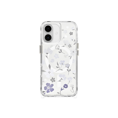 Apple iPhone 17 Kılıf M-safe Şarj Özellikli Şeffaf Arka Yüzey Çiçekli Coehl Amara Kapak - 1