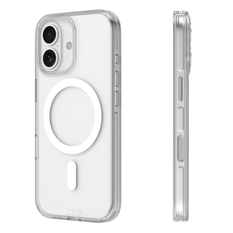 Apple iPhone 17 Kılıf M-safe Şarj Özellikli Şeffaf Youngkit Crystal Shield Serisi Kapak - 4