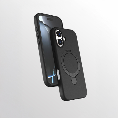 Apple iPhone 17 Kılıf M-safe Şarj Özellikli Standlı Zore Samara Kapak - 3