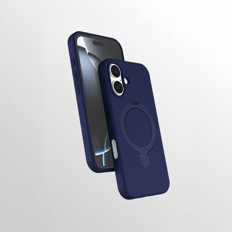 Apple iPhone 17 Kılıf M-safe Şarj Özellikli Standlı Zore Samara Kapak - 6