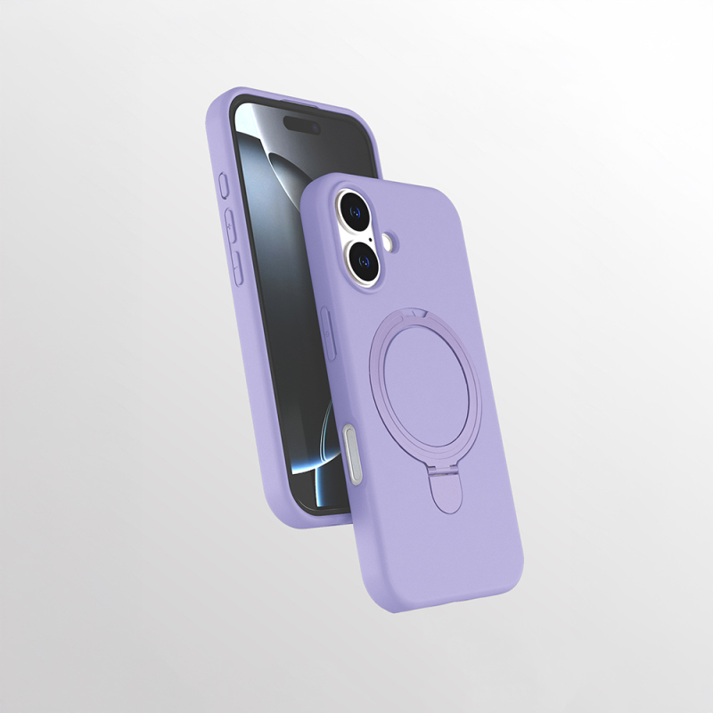 Apple iPhone 17 Kılıf M-safe Şarj Özellikli Standlı Zore Samara Kapak - 7