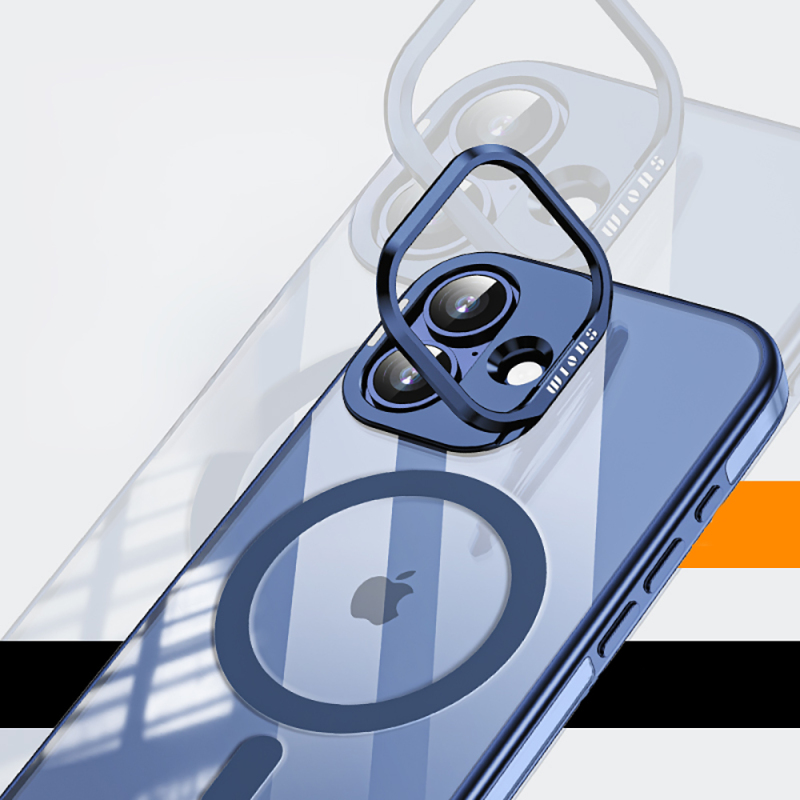 Apple iPhone 17 Kılıf M-safe Şarj Özellikli Wlons Standlı Efsane Kapak - 12