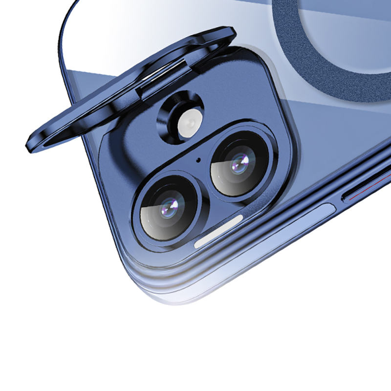 Apple iPhone 17 Kılıf M-safe Şarj Özellikli Wlons Standlı Efsane Kapak - 9