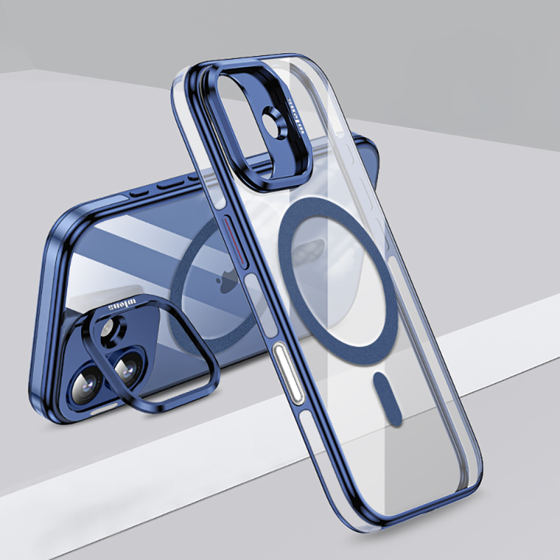 Apple iPhone 17 Kılıf M-safe Şarj Özellikli Wlons Standlı Efsane Kapak - 3