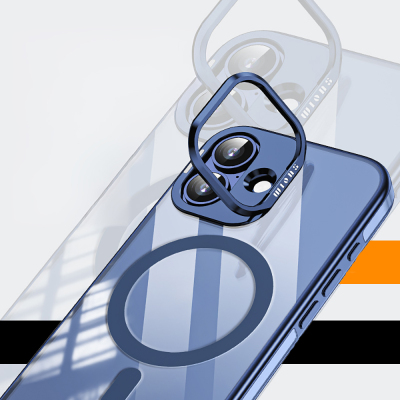 Apple iPhone 17 Kılıf M-safe Şarj Özellikli Wlons Standlı Efsane Kapak - 14