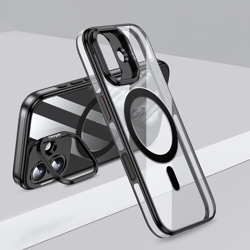 Apple iPhone 17 Kılıf M-safe Şarj Özellikli Wlons Standlı Efsane Kapak - 5