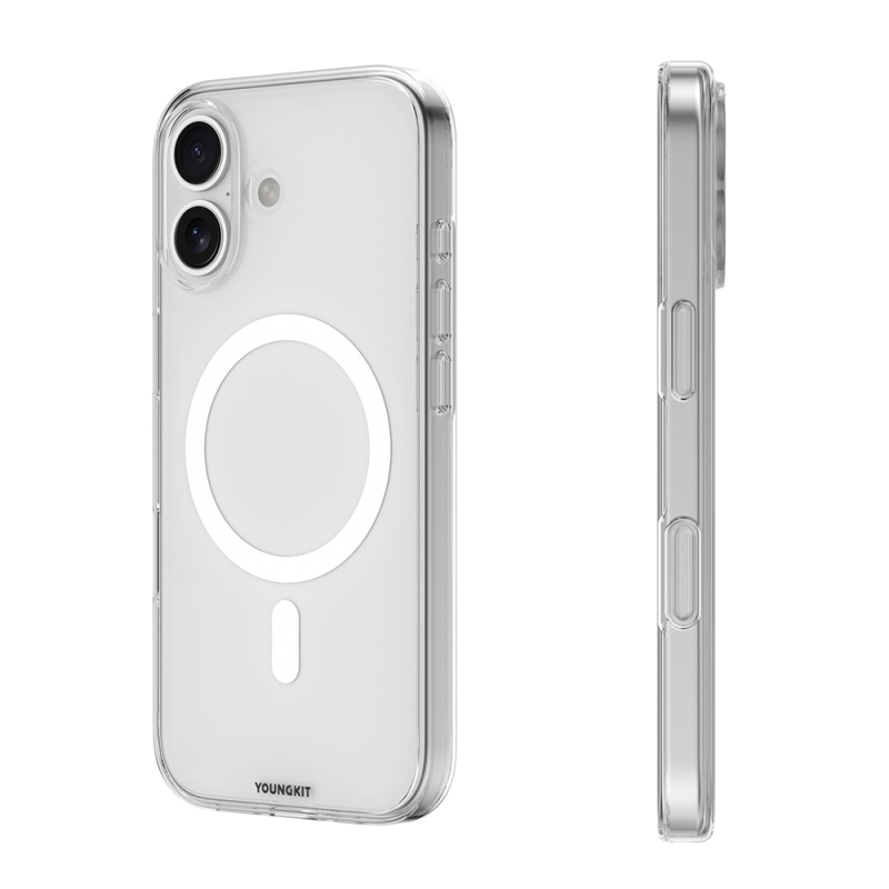 Apple iPhone 17 Kılıf M-safe Şarj Özellikli Youngkit Clear Serisi Kapak - 6