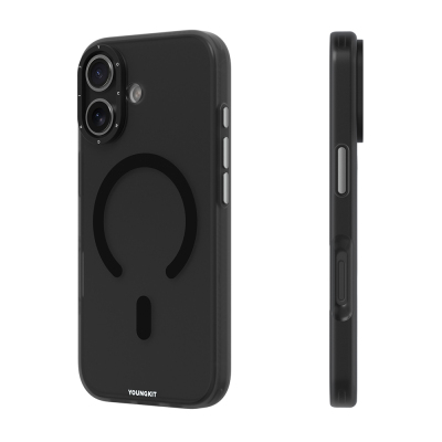 Apple iPhone 17 Kılıf M-safe Şarj Özellikli Youngkit Hidden Sand Serisi Kapak - 4