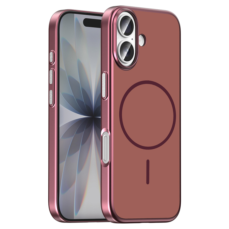 Apple iPhone 17 Kılıf M-Safe Şarj Özellikli Zore Lora PC Kapak - 6