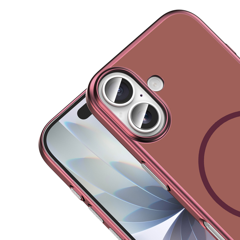 Apple iPhone 17 Kılıf M-Safe Şarj Özellikli Zore Lora PC Kapak - 18