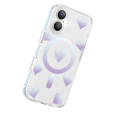 Apple iPhone 17 Kılıf M-Safe Şarj Özellikli Zore Paris Elvo Sert PC Kapak - 21