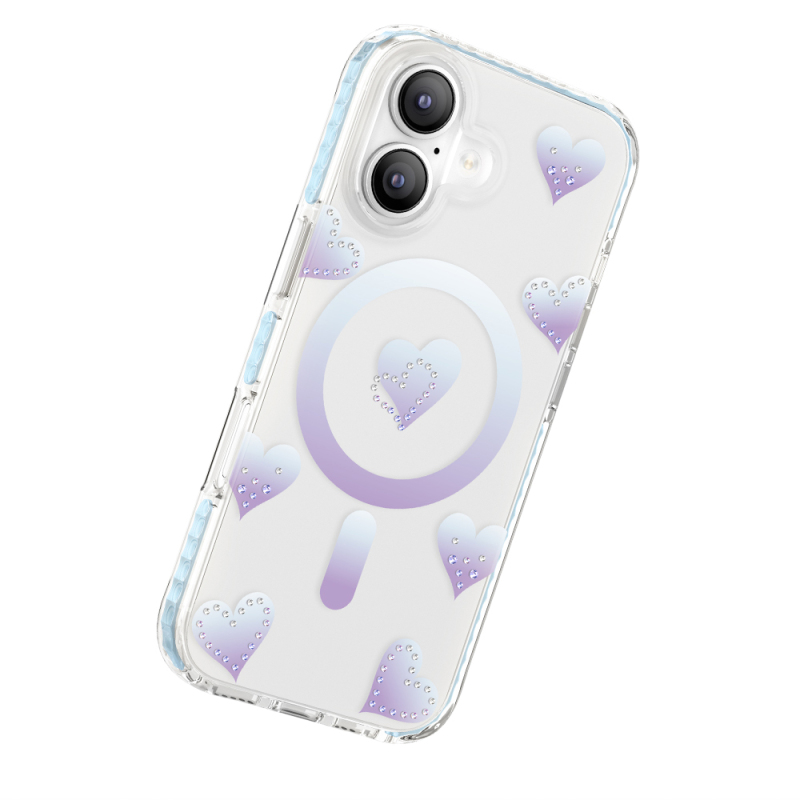 Apple iPhone 17 Kılıf M-Safe Şarj Özellikli Zore Paris Elvo Sert PC Kapak - 21