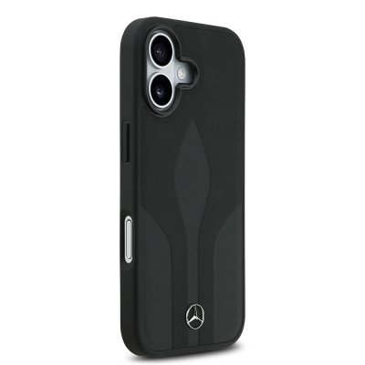 Apple iPhone 17 Kılıf Mercedes Benz Orjinal Lisanslı M-safe Şarj Özellikli Dokulu Desenli Deri Kapak - 5