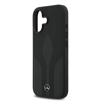 Apple iPhone 17 Kılıf Mercedes Benz Orjinal Lisanslı M-safe Şarj Özellikli Dokulu Desenli Deri Kapak - 7