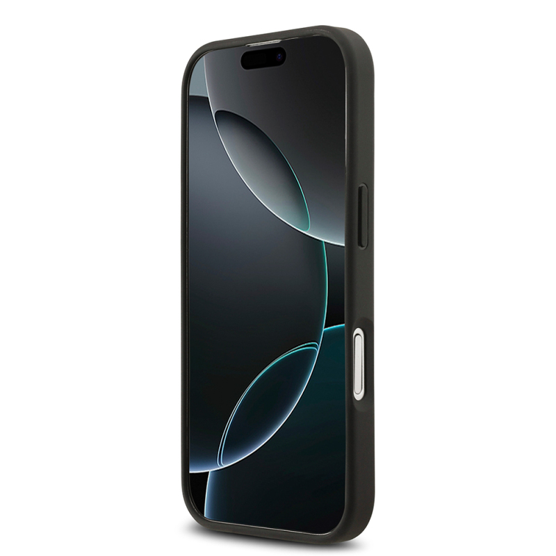 Apple iPhone 17 Kılıf Mercedes Benz Orjinal Lisanslı M-safe Şarj Özellikli Dokulu Desenli Deri Kapak - 14