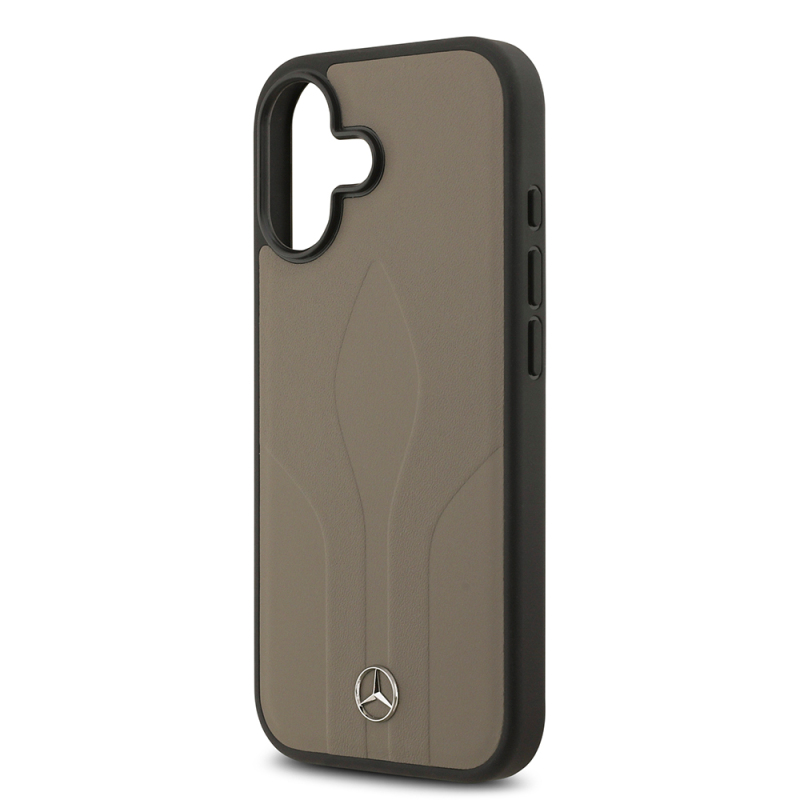 Apple iPhone 17 Kılıf Mercedes Benz Orjinal Lisanslı M-safe Şarj Özellikli Dokulu Desenli Deri Kapak - 15