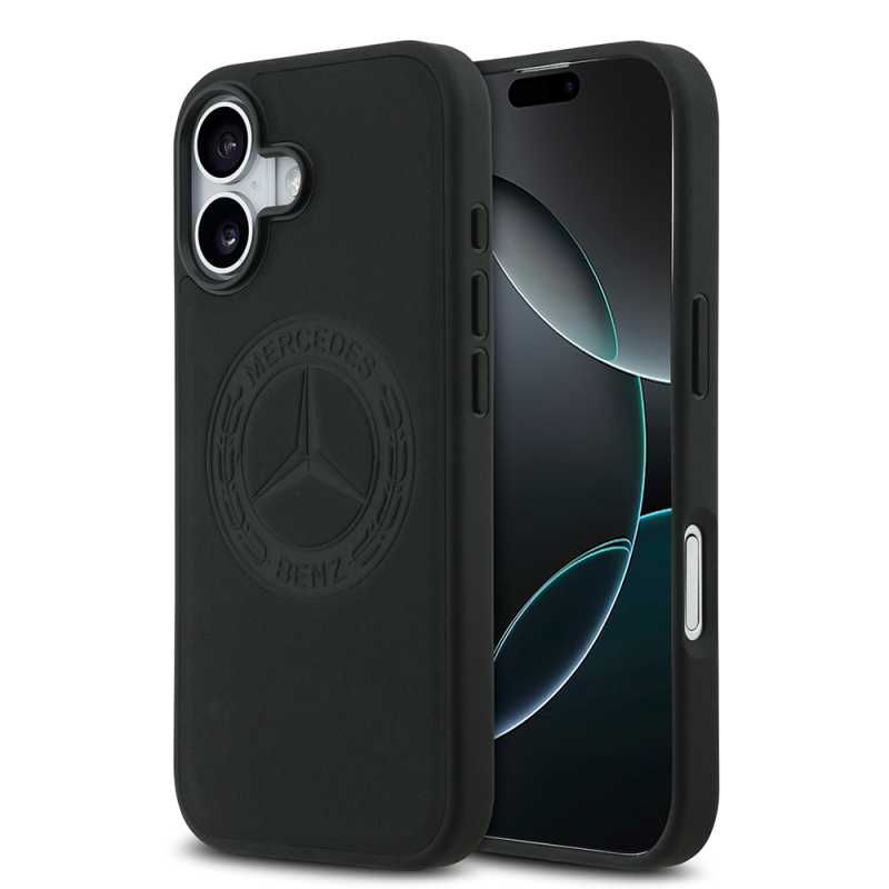 Apple iPhone 17 Kılıf Mercedes Benz Orjinal Lisanslı M-safe Şarj Özellikli Hakiki Deri Nostaljik Yıldız Dizayn Kapak - 1