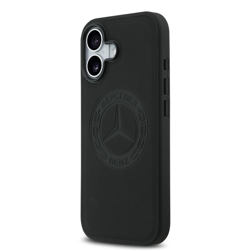 Apple iPhone 17 Kılıf Mercedes Benz Orjinal Lisanslı M-safe Şarj Özellikli Hakiki Deri Nostaljik Yıldız Dizayn Kapak - 3