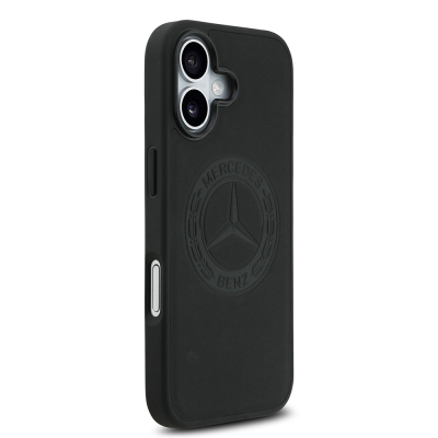 Apple iPhone 17 Kılıf Mercedes Benz Orjinal Lisanslı M-safe Şarj Özellikli Hakiki Deri Nostaljik Yıldız Dizayn Kapak - 5