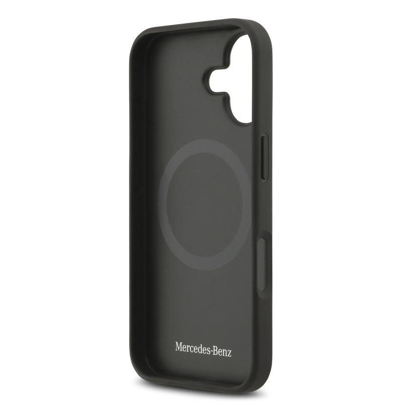 Apple iPhone 17 Kılıf Mercedes Benz Orjinal Lisanslı M-safe Şarj Özellikli Hakiki Deri Nostaljik Yıldız Dizayn Kapak - 16